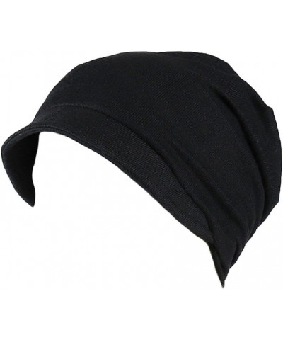 Scarf Hijab Women Cap Bonnet Fashion Under Stretchable Hat Baseball Caps Stretch Turban Hats 2-black $7.18 Skullies & Beanies