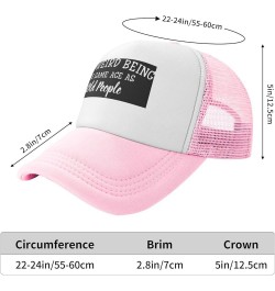 It's Weird Being The Same Age As Old People Gift Trucker Hat Mesh Baseball Cap Men Ponytail Hat Women Sun Hat Black Pink $9.4...