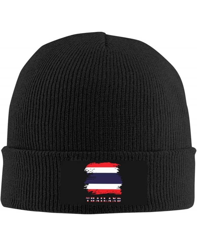 Knitted Hat Men Women Winter Beanie Warm Soft Cute Plain Skull Beanie Cap for Outdoor Black $10.63 Skullies & Beanies