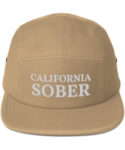 California Sober, California Sober hat, Embroidered California Sober Five Panel Cap Khaki $21.82 Baseball Caps