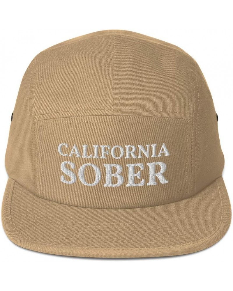 California Sober, California Sober hat, Embroidered California Sober Five Panel Cap Khaki $21.82 Baseball Caps