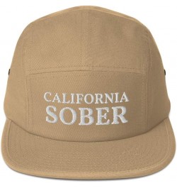 California Sober, California Sober hat, Embroidered California Sober Five Panel Cap Khaki $21.82 Baseball Caps