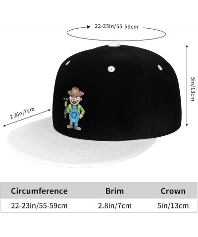 Farmer Holding Cultivated Grapes Snapback Hat for Men Women Baseball Cap Trucker Flat Bill Hats Dad Caps White $12.60 Basebal...