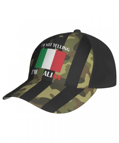 I'm Not Yelling I'm Italian Cap Tucker Hat Adjustable Sports Baseball Caps5 Black $14.38 Baseball Caps