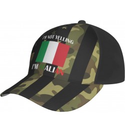 I'm Not Yelling I'm Italian Cap Tucker Hat Adjustable Sports Baseball Caps5 Black $14.38 Baseball Caps