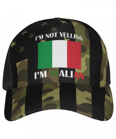 I'm Not Yelling I'm Italian Cap Tucker Hat Adjustable Sports Baseball Caps5 Black $14.38 Baseball Caps