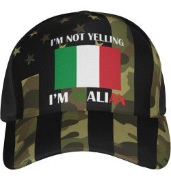 I'm Not Yelling I'm Italian Cap Tucker Hat Adjustable Sports Baseball Caps5 Black $14.38 Baseball Caps