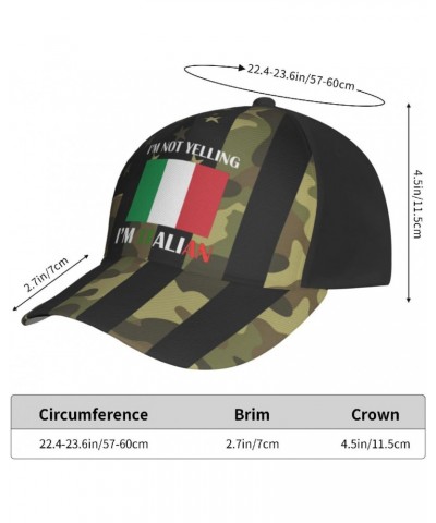 I'm Not Yelling I'm Italian Cap Tucker Hat Adjustable Sports Baseball Caps5 Black $14.38 Baseball Caps