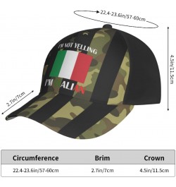 I'm Not Yelling I'm Italian Cap Tucker Hat Adjustable Sports Baseball Caps5 Black $14.38 Baseball Caps