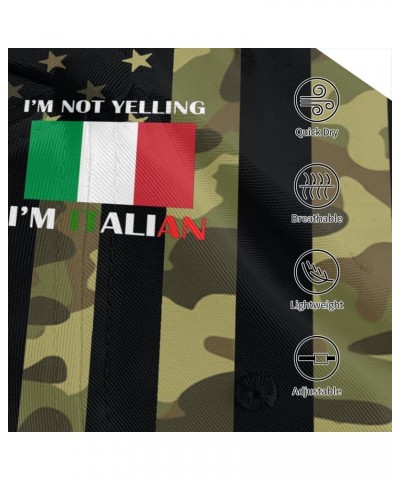 I'm Not Yelling I'm Italian Cap Tucker Hat Adjustable Sports Baseball Caps5 Black $14.38 Baseball Caps