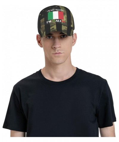 I'm Not Yelling I'm Italian Cap Tucker Hat Adjustable Sports Baseball Caps5 Black $14.38 Baseball Caps