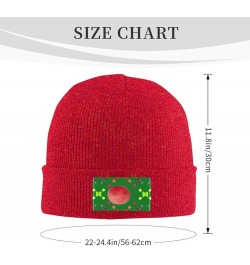 Black Knit Hat Cap Smiling red Peaches Pattern Soft Good Elasticity Suitable for Daily and Outdoor Sports Red $9.60 Skullies ...