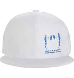 Snapback Baseball Cap Wings Nicaragua Flag Classic Dad Trucker Flat Bill Brim Hat White $10.49 Baseball Caps