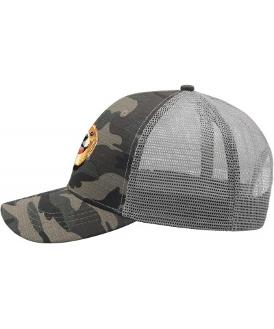 Baseball Hat Pixel Dog Cute Animal Trucker Hats for Women Cool Mesh Snapbacks for Gifts Camo $12.84 Baseball Caps