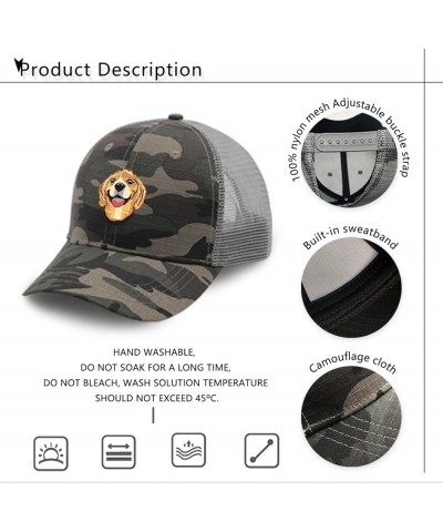 Baseball Hat Pixel Dog Cute Animal Trucker Hats for Women Cool Mesh Snapbacks for Gifts Camo $12.84 Baseball Caps