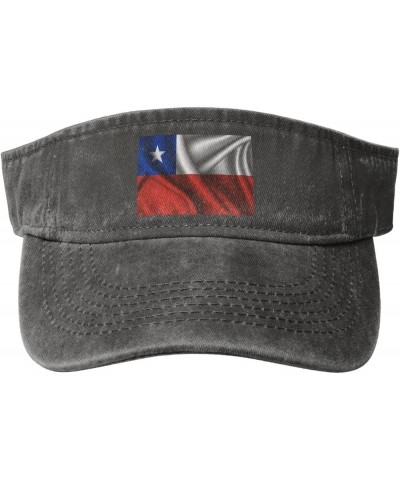 Silk Style Flag of Chile Sun Visor Hats for Women Men Sun Hat Vintage Golf Hat Adjustable Baseball Cap Deep Heather $12.63 Vi...