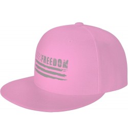 Freedom USA Flag Baseball Cap for Men Women Snapback Hat Trucker Flat Bill Caps Sun Hat Pink $10.98 Baseball Caps