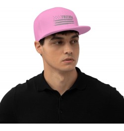 Freedom USA Flag Baseball Cap for Men Women Snapback Hat Trucker Flat Bill Caps Sun Hat Pink $10.98 Baseball Caps