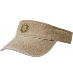 Green Garland On The Christmas Tree Sun Visor Hats for Women Men Adjustable Sports Sun Hats Cotton Golf Cap Natural $9.95 Visors