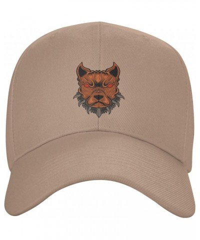 Angry Dog Head Baseball Cap for Men Women Dad Hat Classic Adjustable Golf Hats Natural $11.62 Baseball Caps