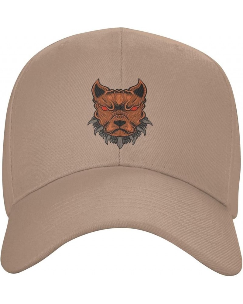 Angry Dog Head Baseball Cap for Men Women Dad Hat Classic Adjustable Golf Hats Natural $11.62 Baseball Caps