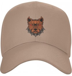 Angry Dog Head Baseball Cap for Men Women Dad Hat Classic Adjustable Golf Hats Natural $11.62 Baseball Caps