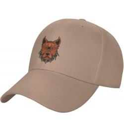 Angry Dog Head Baseball Cap for Men Women Dad Hat Classic Adjustable Golf Hats Natural $11.62 Baseball Caps