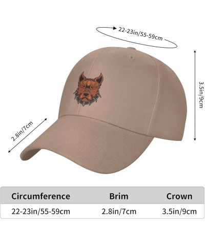 Angry Dog Head Baseball Cap for Men Women Dad Hat Classic Adjustable Golf Hats Natural $11.62 Baseball Caps