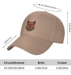 Angry Dog Head Baseball Cap for Men Women Dad Hat Classic Adjustable Golf Hats Natural $11.62 Baseball Caps