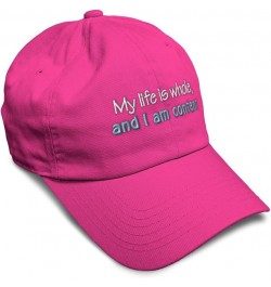 Soft Baseball Cap My Life is Whole and I Am Content B Cotton Dad Hats for Men & Women Hot Pink $17.39 Baseball Caps