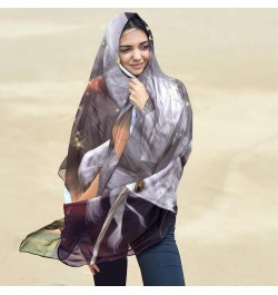 Scarf for Women Lightweight Spring Fall Winter Scarves Shawl Wraps Unicorn Fancy $11.17 Scarves