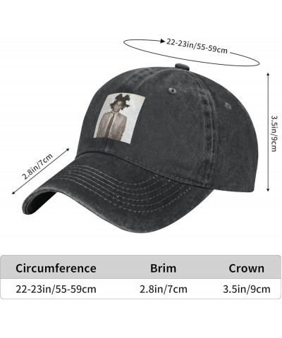 Jean Music Michel and Basquiat Baseball Cap Washed Denim Vintage Unisex Adjustable Classic Soft Cotton Cap Black Black $13.87...