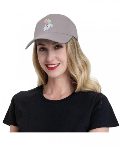 Cute Elephants and Balloons Fly Together Baseball Cap for Men Women Dad Hat Classic Adjustable Golf Hats Gray $10.73 Baseball...