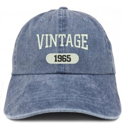 Vintage 1965 Embroidered 59th Birthday Soft Crown Washed Cotton Cap Navy $10.00 Baseball Caps