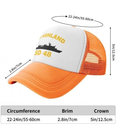 USS Ashland LSD 48 Flag-Trucker Hats Denim Hats Cowboy Knit hat Baseball Caps Fisherman's hat $17.04 Baseball Caps