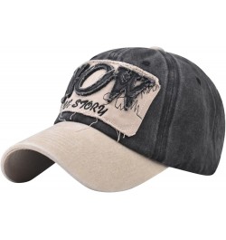 Men Ladies Hat Fashion Baseball Cap Denim Buckle Outdoor Sunscreen Sunshade Hat Hmm Hat Dark Gray $9.53 Sun Hats