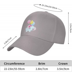 Cute Elephants and Balloons Fly Together Baseball Cap for Men Women Dad Hat Classic Adjustable Golf Hats Gray $10.73 Baseball...