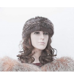 Real Mink Fur 23'' Knitted Headband/Neck Warmer Grey $39.10 Cold Weather Headbands