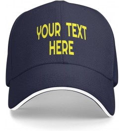 Custom Caps,Custom Name Hat Your Design Here,Custom Hat Design Your Own Classic Mens Womens Personalized Baseball Cap Navy Bl...