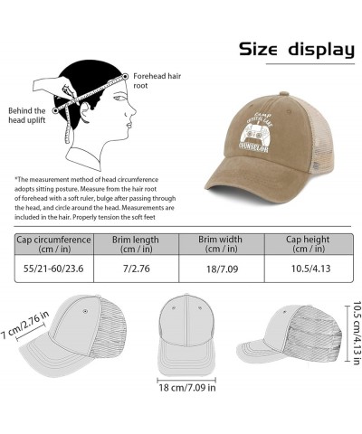 Camp Crystal Lake Counselor Hat Womens Fashionable Trucker Hat Womens AllBlack Cap Humor for Writers Pigment Khaki $10.76 Bas...