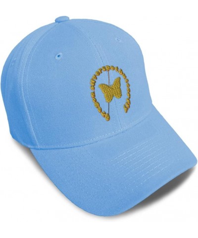 Baseball Cap Oregon Silverspot Butterfly Insects Animals Acrylic Insects Dad Hats for Men and Women Light Blue Design Only $1...