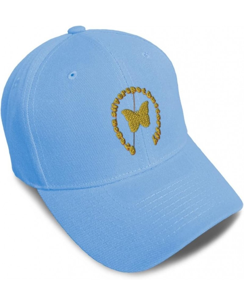 Baseball Cap Oregon Silverspot Butterfly Insects Animals Acrylic Insects Dad Hats for Men and Women Light Blue Design Only $1...