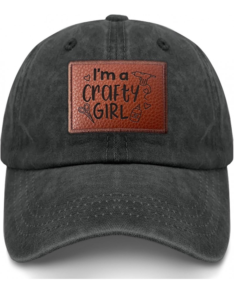 I'm A Crafty Girl Cowboy Hat Humor Running Hats Gifts for Men Who Like Engraved,Workout Caps Suitable for Sports,Summer Casua...