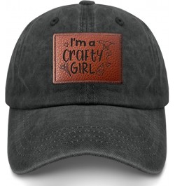 I'm A Crafty Girl Cowboy Hat Humor Running Hats Gifts for Men Who Like Engraved,Workout Caps Suitable for Sports,Summer Casua...