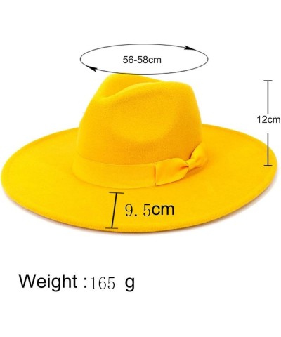 Fedoras Fashion Autumn Bow Peach Heart Top Wedding Flat Brim Big Eaves Top Hat Woolen for Men Women Brown $12.49 Fedoras