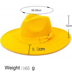 Fedoras Fashion Autumn Bow Peach Heart Top Wedding Flat Brim Big Eaves Top Hat Woolen for Men Women Brown $12.49 Fedoras