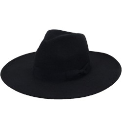 Fedoras Fashion Autumn Bow Peach Heart Top Wedding Flat Brim Big Eaves Top Hat Woolen for Men Women Brown $12.49 Fedoras