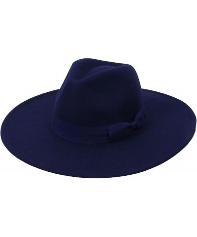 Fedoras Fashion Autumn Bow Peach Heart Top Wedding Flat Brim Big Eaves Top Hat Woolen for Men Women Brown $12.49 Fedoras