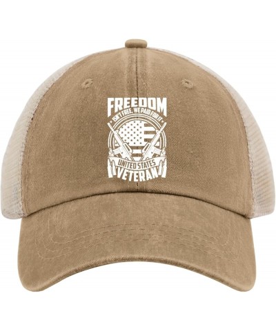 Freedom Isn't Free we Paid for it United States Veteran Baseball Cap Garden hat AllBlack Womens Bucket hat Gifts Pigment Khak...