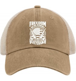 Freedom Isn't Free we Paid for it United States Veteran Baseball Cap Garden hat AllBlack Womens Bucket hat Gifts Pigment Khak...